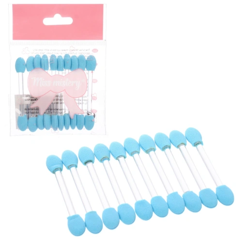 Аппликаторы для макияжа 10шт "ЭФФЕКТО", цвет голубой, 6см
