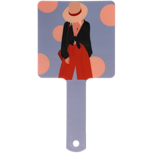 Зеркало косметическое ИМАНИ - ЭФФЛОДИ, микс 4 дизайна, 23,412см (PVC подвес) _3