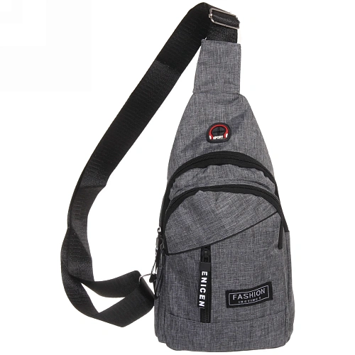 Сумка - мессенджер  "Element - hit", цвет серый, два отделения, 30*17*5см