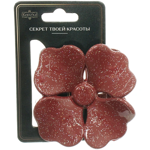 Заколка - краб для волос AKS - SALVATORE, микс 6 цветов, нежный цветок, 6,56,5см _5