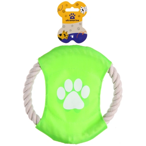 Игрушка текстиль "Фрисби", цвет зеленый, 18см (лейбл)