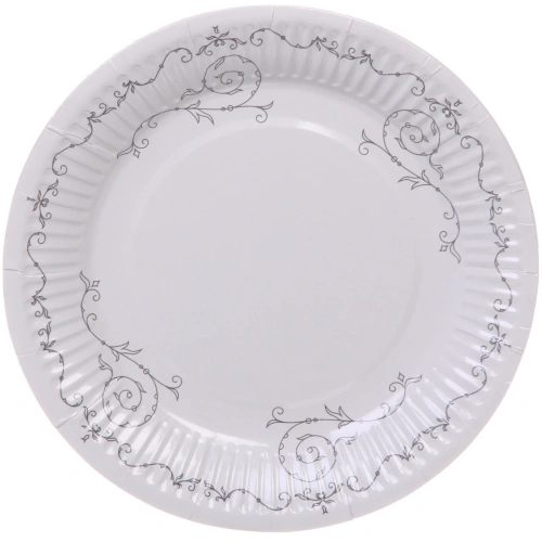Тарелка бумажная 18 см в наборе 10 шт "Изящный вечер"