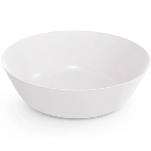 Тарелка пластиковая 17см "Натура" глубокая белая С946БЕЛ