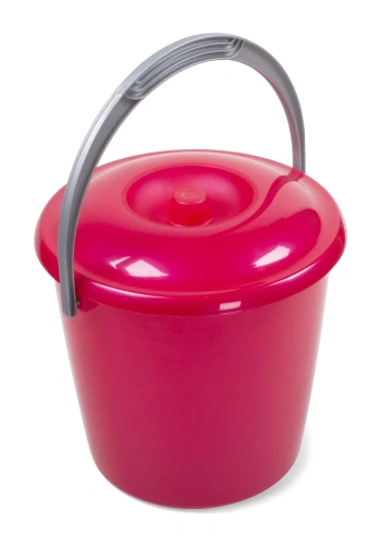 Ведро с крышкой Соло 7л перламутровое красное С632ККРА