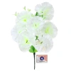 Искусственные цветы "Букет Гвоздик" 34см 7цветков белые