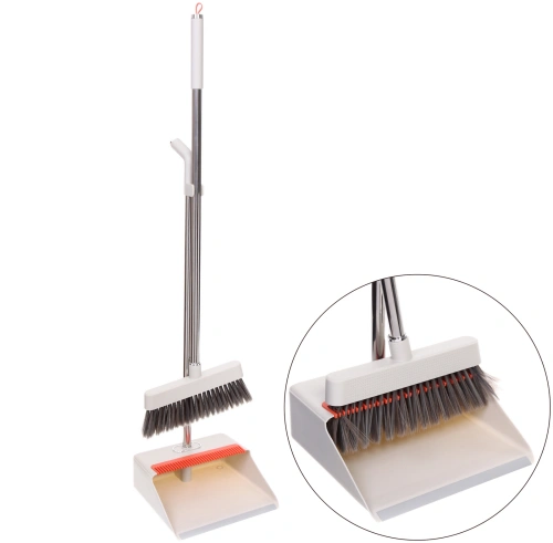 Набор для уборки, щетка для пола с совком "Люкс" белый 1130