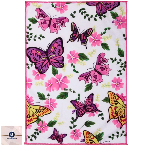 Полотенце кухонное "Summer - Бабочки" 40*57 см, микрофибра 200 гр/м2