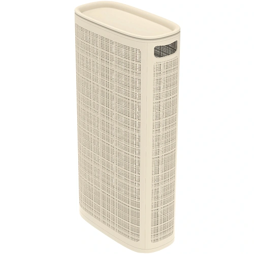 Корзина для белья Лён 60л плетёная 43×20×80см слоновая кость