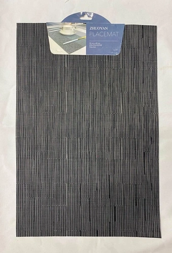 Салфетка на стол 30*45см "Строчка" плетеная, черная