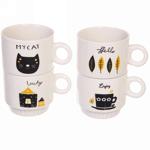 Набор кружек на стойке 280мл Котик_3