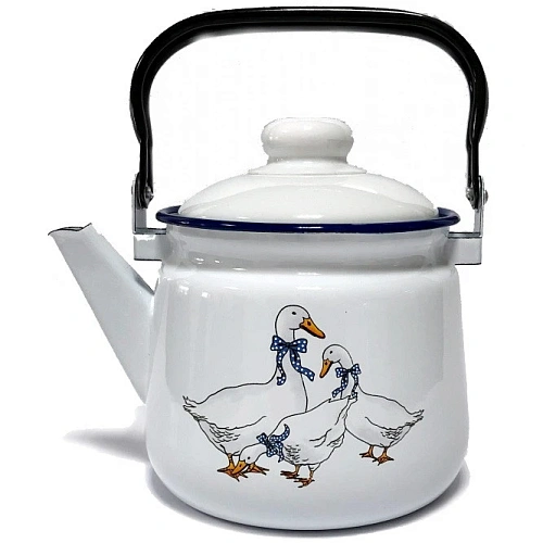Чайник эмалированный 1,5л "Гуси"