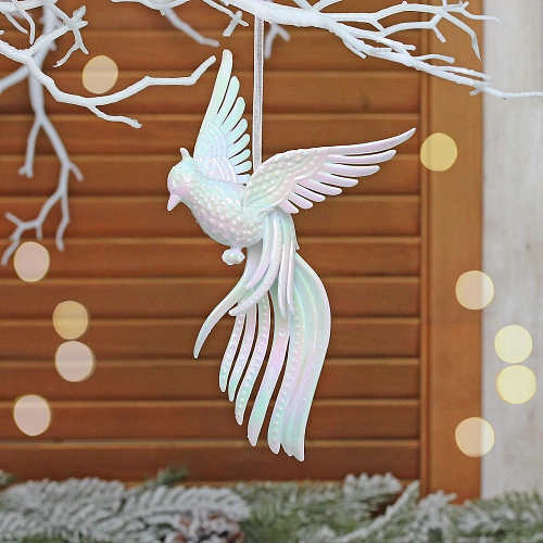 Подвеска "Жар-Птица" 15*9,5 см, Жемчужный