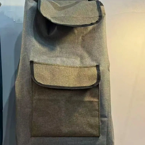 Тележка хозяйственная с сумкой (98*36*24см, колеса 15см,грузоподъемность до 30 кг) F серая