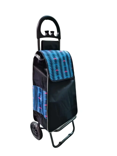 Тележка хозяйственная с сумкой (96*26*36см, колеса 15.5см,груз. до 30 кг.) ёлочка DC307GG