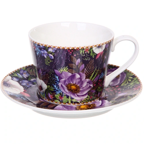 Чайный набор 4 предмета Цветочный сад (2 кружи 230мл+2 блюдца) _3