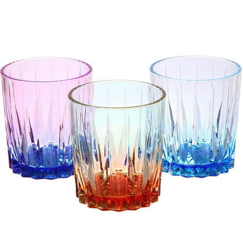 Стакан пластиковый 200мл "Диско", микс цветов