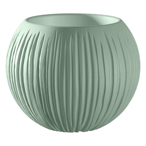 Кашпо для цветов пластиковое 1,7л d-13,5см "Сфера" Нефрит 
