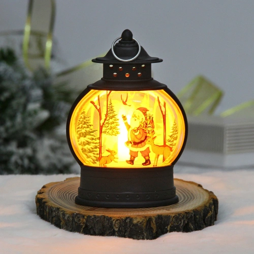 Сувенир с подсветкой "Лампа - Дедушка Мороз" 7*4*13 см, Чёрный