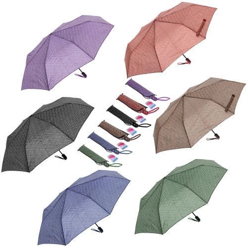 Зонт женский автомат "Ultramarine - Эрсэя", микс 6 цветов, 8 спиц, d-115см, длина в слож. виде 28см