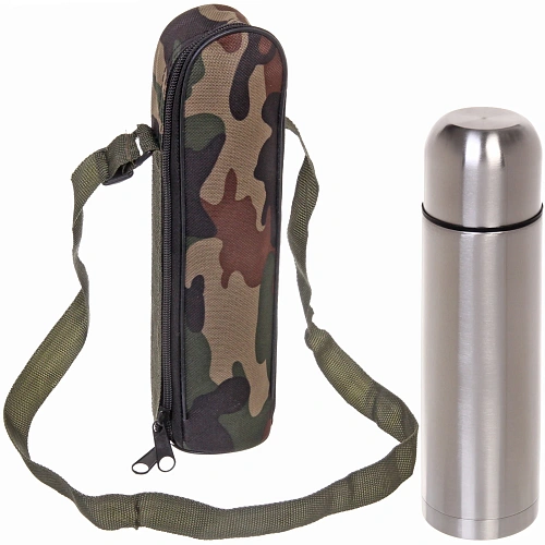 Термос металлический 500мл в чехле "Хаки"