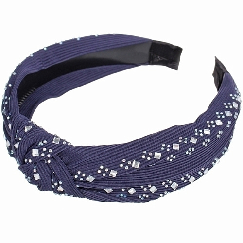 Ободок для волос ЛАФАНТАЛЬ, зефирки и стразы, ширина 28см, микс 6 цветов (стикер на внутр часть)_7