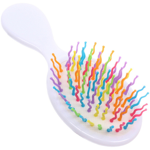 Расческа массажная детская и 2 резинки МИЛА, ромашка, цвет белый, 145,5см (пакет с подвесом)_5