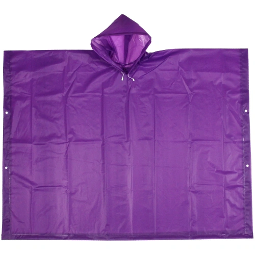 Дождевик-пончо "Ультим" с капюшоном, на кнопках 120 Мкрн 95см фиолетовый ДоброСад