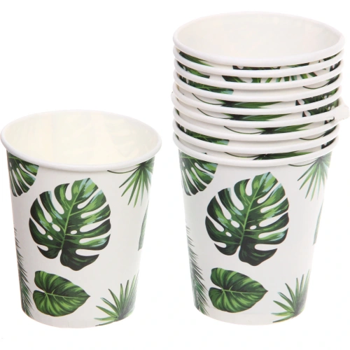 Стакан бумажный 0,2л в наборе 10 шт "Тропики"