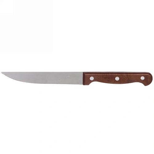 Нож кухонный 14см пластиковая коричневая ручка HBFX