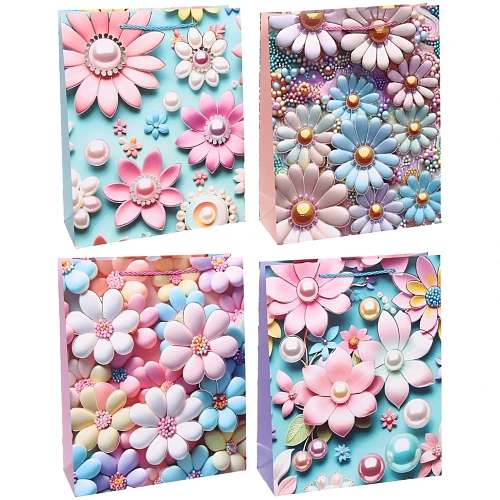 Пакет подарочный "Ромашечки милашечки" 26*32*10 см