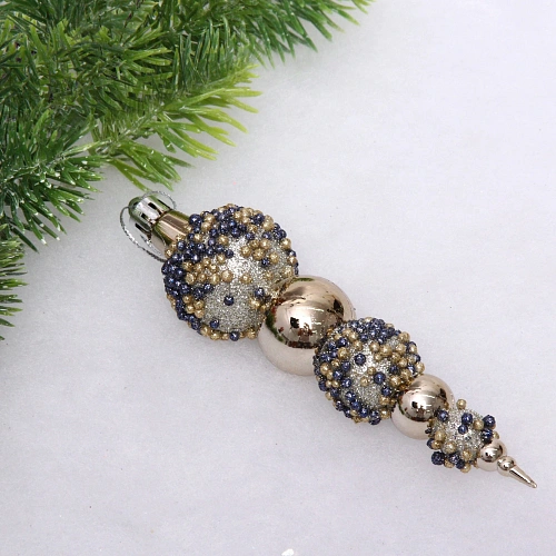 Набор украшений SHINE Fairy tale 14 см (6 шт), champagne silver_4