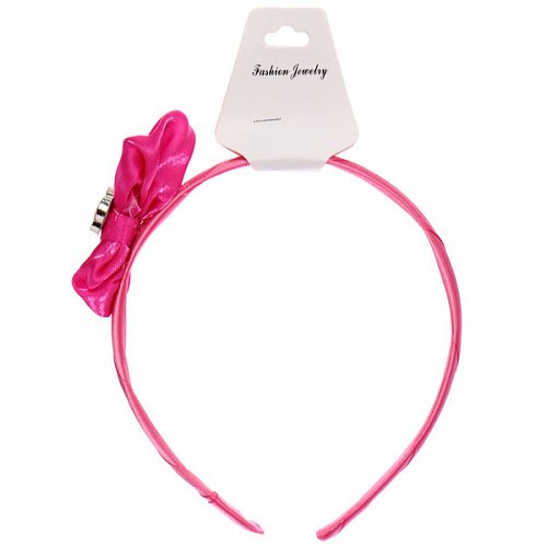 Ободок для волос детский на блистере РОЗОВОЕ ОБЛАКО, цветочек, микс 6 цветов, 1см_6