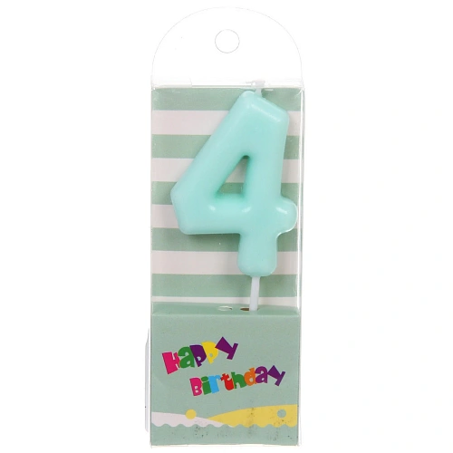 Свеча для торта Цифра Праздник "4" 9 см
