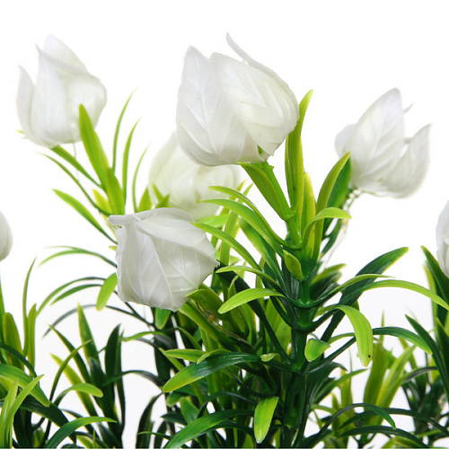 Светильник на солнбатарее (фигура на спице с подсветкой) Тюльпаны 75 см, Белый (свечение мультицвет)_10