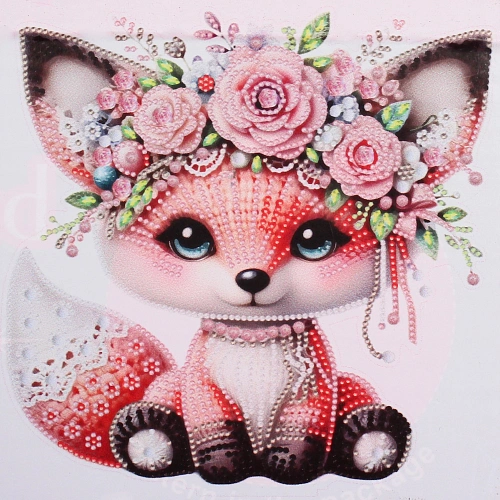 Набор для творчества на акриловой подставке "DIAMOND", лисичка, 24*24.5см, (коробка)