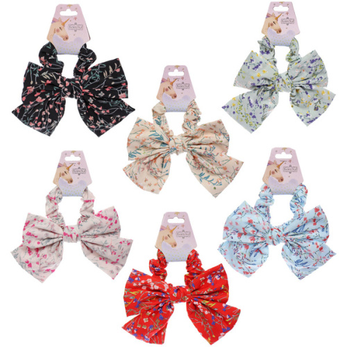 Резинка для волос "ПЕРСЕЯ", васильки, микс 6 цветов, d-8,5см (подвес Кокетка Единорог)