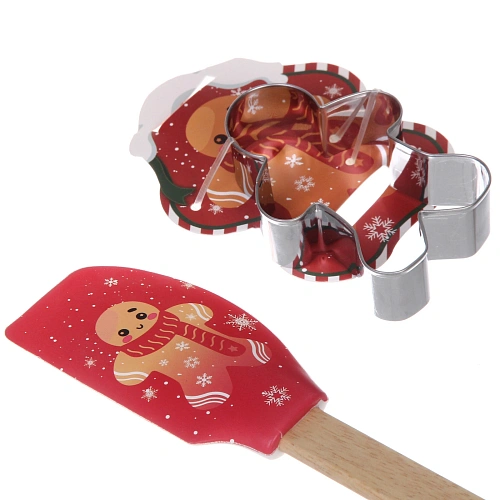 Лопатка силиконовая в наборе с формочкой Пряничный человек 29,55,5см_4