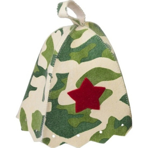 Шапка для бани и сауны Армейская "Банные Штучки", войлок /20