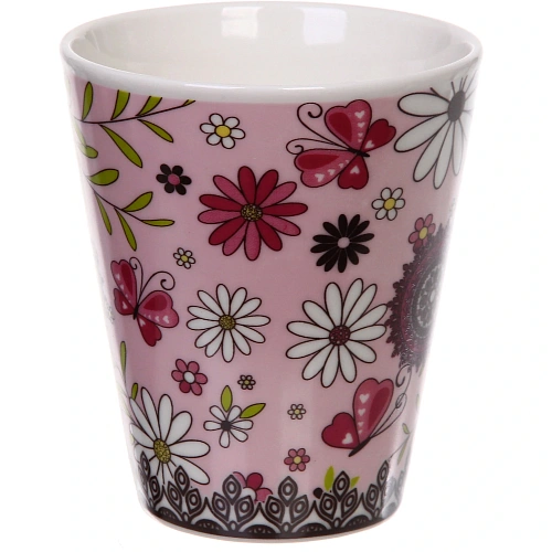 Кружка керамическая 350мл Летние узоры, микс цветов_10