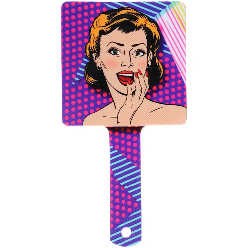 Зеркало косметическое ИМАНИ - ГЛАМ, микс 4 дизайна, 23,412см (PVC подвес) _6