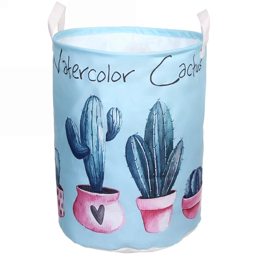 Корзина для хранения круглая Кактусы 44*33 см 418