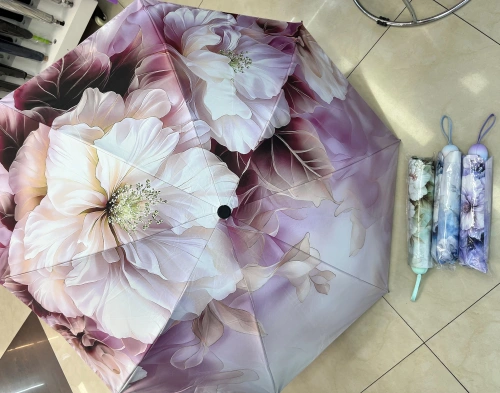 Зонт женский механический "ФИОРА", микс 4 дизайна, d-110см