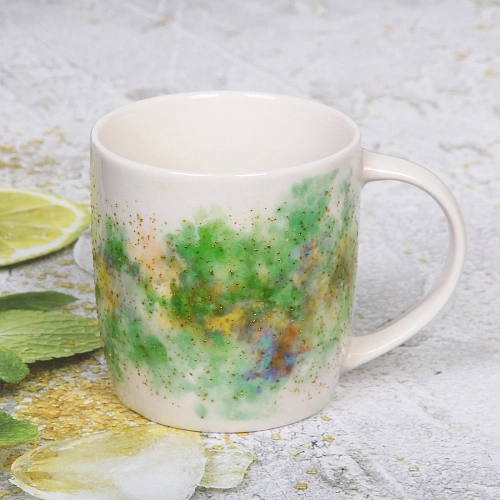 Кружка керамическая 330мл Краски, микс цветов, белая_8