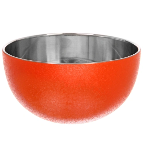 Салатник из нержавеющей стали 0,4л 12*6см цветное покрытие "жатка"