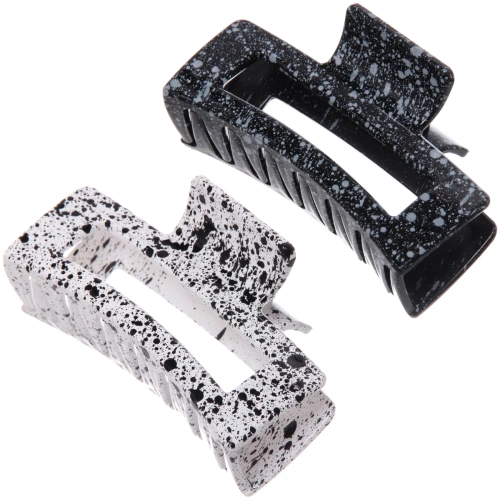 Заколка-краб для волос на блистере "Emily Collection - Sandra", микс 2 цвета, 8,8*5см 