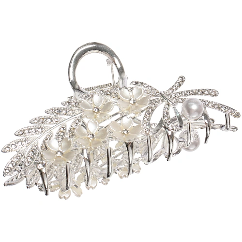 Заколка - краб для волос на блистере LAVITA, веточка, цвет серебро и золото, 115,5см_7