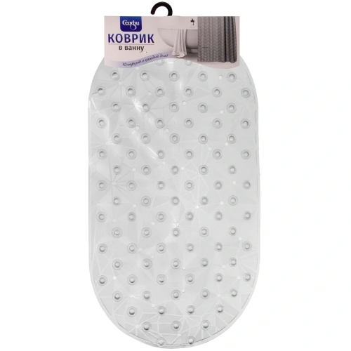 Коврик в ванну 68х38 "Милана" серый