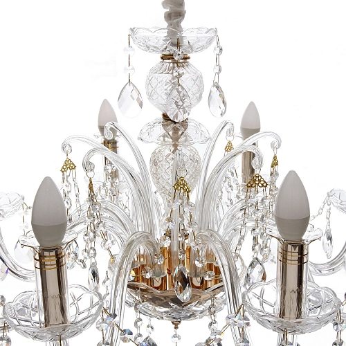 Люстра подвесная в стиле барокко Bottega 840Вт 25-S9014 со стеклянными основаниями_7