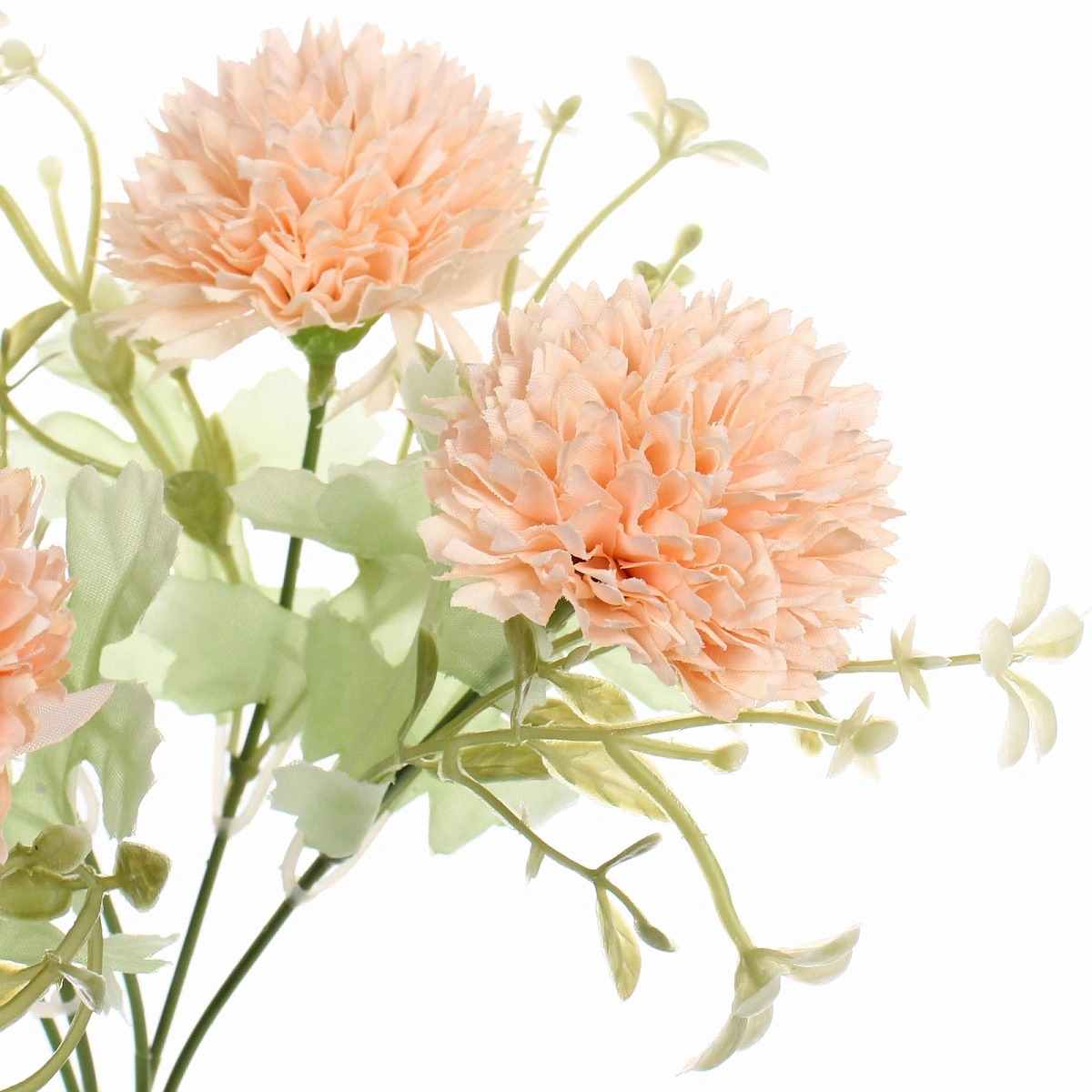 Искусственные цветы "Букет хризантем" 25см 5 цветков персиковые