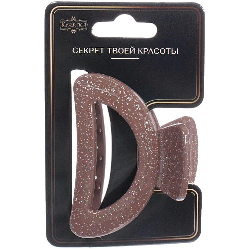 Заколка - краб для волос AKS - MANTANA, микс 6 цветов, трапеция, 63см _5